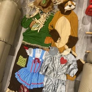 Wizard of Oz Group/Family costumes. Dorothy Tin man lion scarecrow